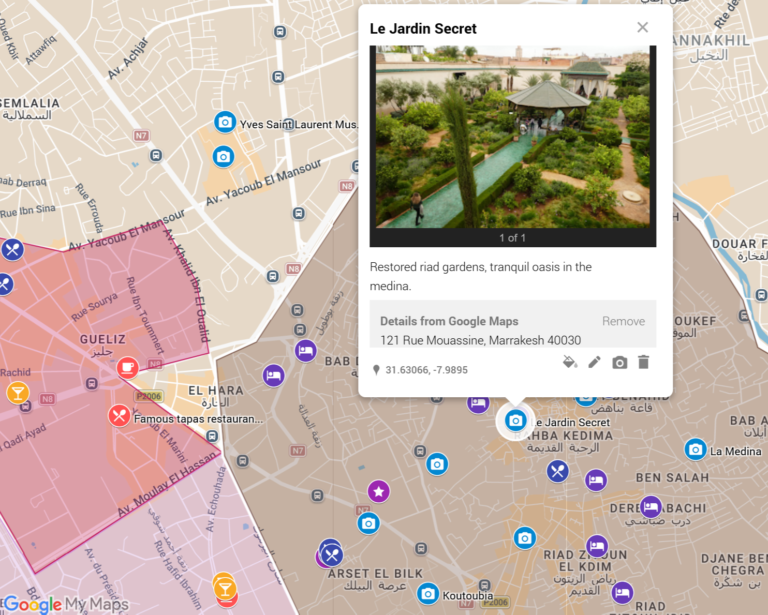 Free interactive Morocco travel maps for trip planning