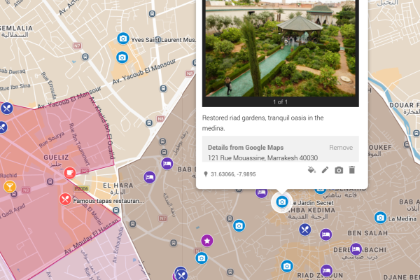 Free interactive Morocco travel maps for trip planning